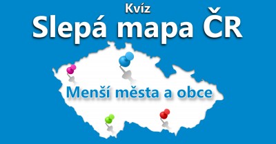 Slepá mapa ČR - menší města a obce